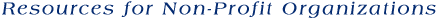 Resources for Non-Profit Organizations